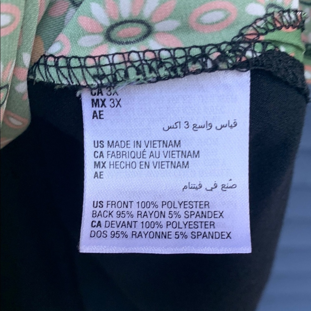 Jm Collection Women's Multicolor Patchwork Top - image 5